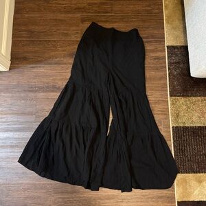 Flowy Black Three Bird Nest Pants